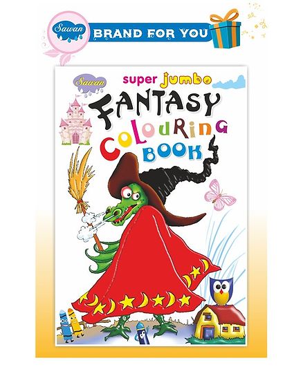 Sawan Super Jumbo Fantasy Colouring Book - English