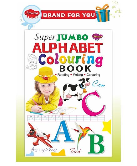 Sawan Super Jumbo Alphabet Colouring Book (Reading, Writing, Colouring) - English