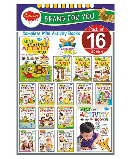 Sawan Mini Activity Book Pack Of 16 - English
