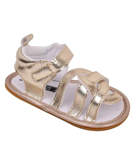 Little Hip Boutique Criss Cross Sandals Style Booties - Golden