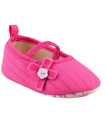 Little Hip Boutique Knitted Bow Design Baby Booties - Hot Pink