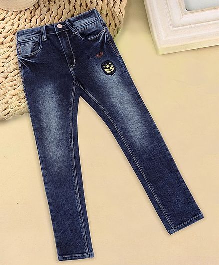 Sodacan Full Length Batch Patch Jeans - Blue