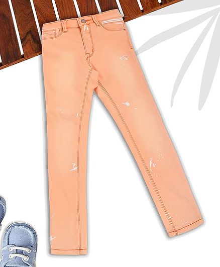 Sodacan Solid Full Length Jeans - Orange