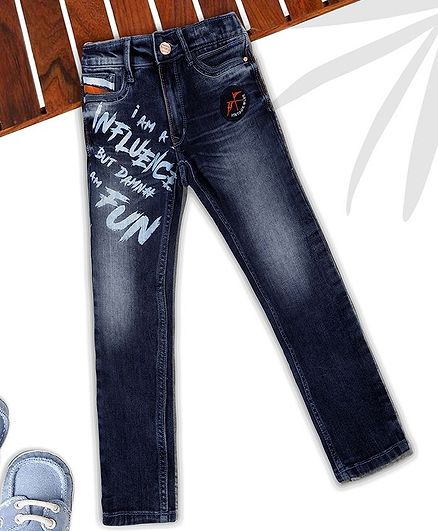 Sodacan Full Length Printed Jeans - Blue