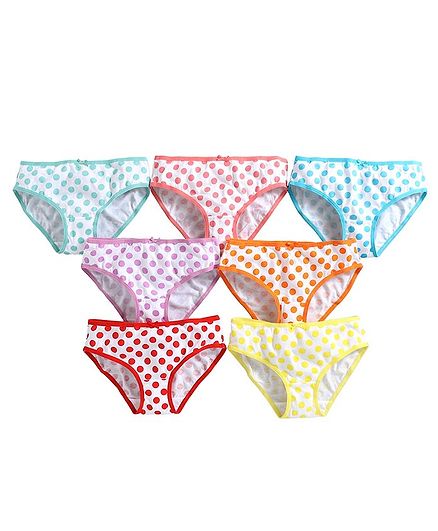 Charm n Cherish 7 Pack Stylish brief Polka dotted combo - Multicolor
