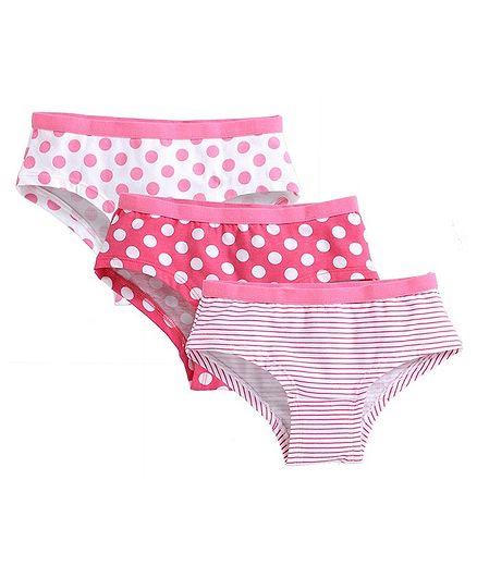 Charm n Cherish Pack Of 3 Polka Dotted Panties - Pink