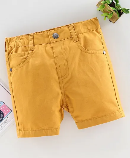 ToffyHouse Woven Knee Length Shorts - Yellow