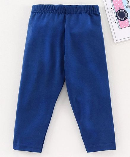 Babyhug Full Length Solid Leggings - Blue