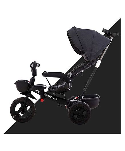 StarAndDaisy Royal Tricycle With Parental Push Handle - Black