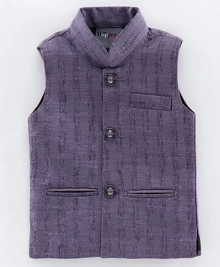 Dapper Dudes Sleeveless Solid Jacket - Violet