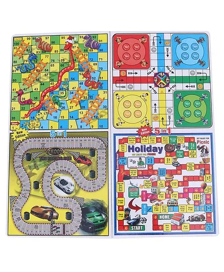 Yash Toys 5 In 1 Business Junior Deluxe Board Game - Multicolor