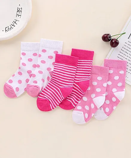Cute Walk by Babyhug Ankle Length Socks - Pink