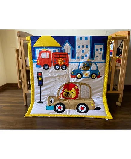 The Mom Store Cotton Baby Comforter Car Patch - Multicolor