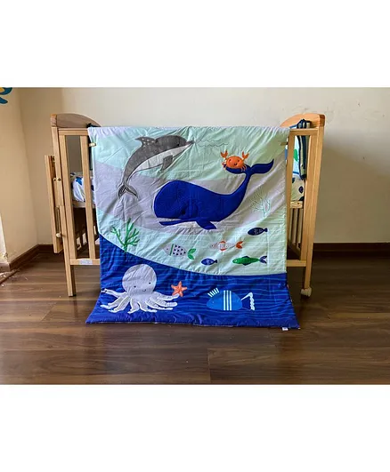 The Mom Store Cotton Baby Comforter My Sea World - Blue
