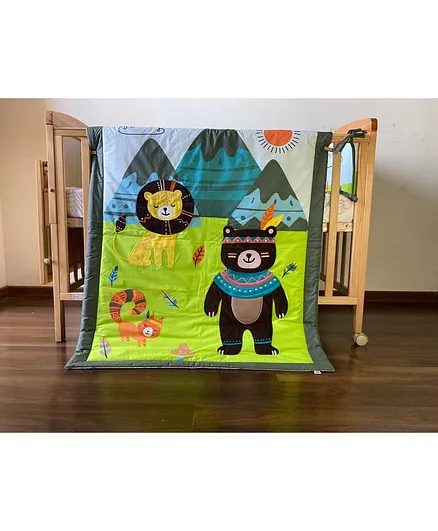 The Mom Store Cotton Baby Comforter Animal Patch - Multicolor