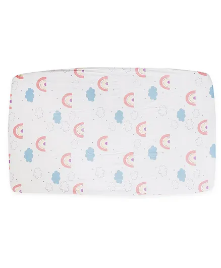 The Mom Store Baby Crib Sheet Unicorn Print - Blue
