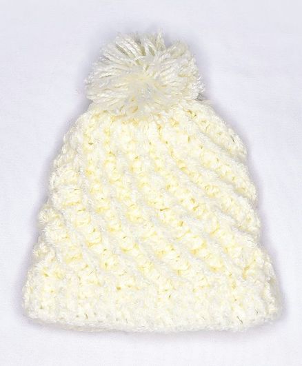 Knits & Knots Solid Color Snow Cap - Circumference 34cm - Cream