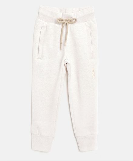 Alcis Full Length Solid Track Pants - Cream