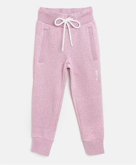 Alcis Full Length Solid Track Pants - Pink