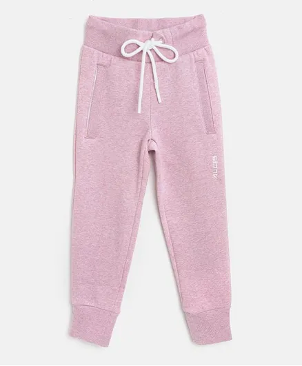 Alcis Full Length Solid Track Pants - Pink