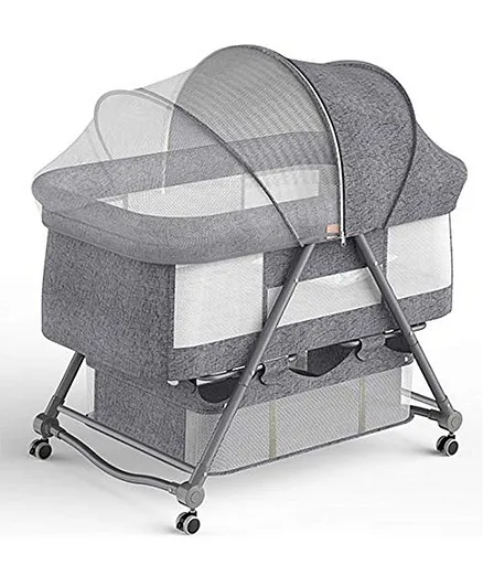 StarAndDaisy Baby Cradle with Mosquito Net - Grey