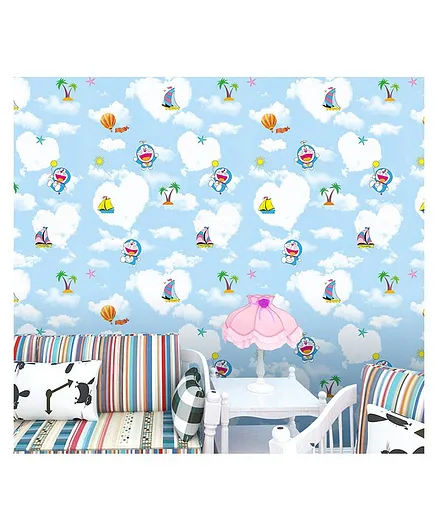Oren Empower Doraemon Cartoon Themed Wallpaper - Blue