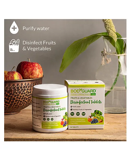 BodyGuard Vegetables and Fruit Cleaner Disinfectant Tablets - 50 Tablets