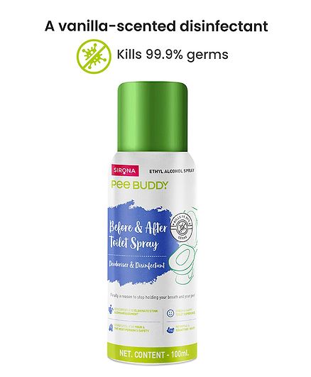 PeeBuddy Toilet Seat Disinfectant & DeoDorizer Spray - 100 ml
