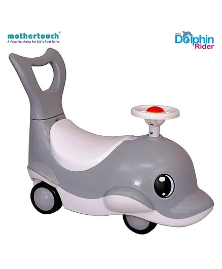 Mothertouch Dolphin Rider Manual Push Ride On - Gray
