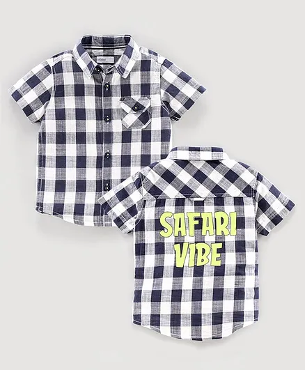 Babyoye Half Sleeves Shirt Checks - Blue
