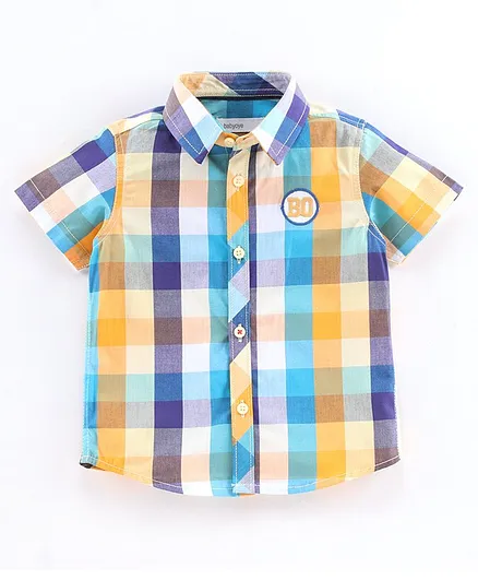 Babyoye Half Sleeves Shirt Checks - Multicolor