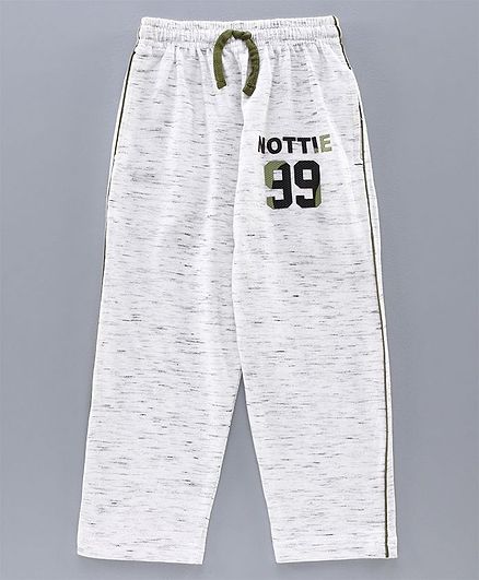 Nottie Planet 99 Patch Full Length Lounge Pants - Off White & Green