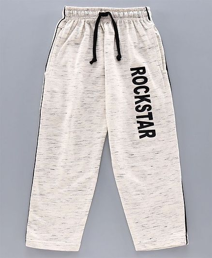 Nottie Planet Rockstar Patch Full Length Pants - Beige Black