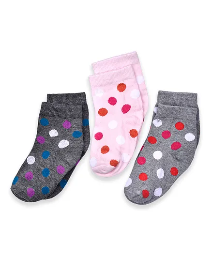 Footprints Pack Of 3 Pair Of Colourful Organic Cotton Socks - Blue Pink Black