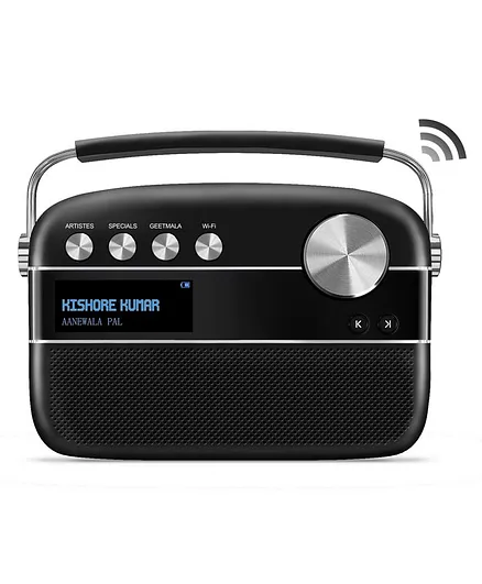 Saregama Carvaan 2.0 Music Player with 5000 Pre-loaded Songs - Classic Black