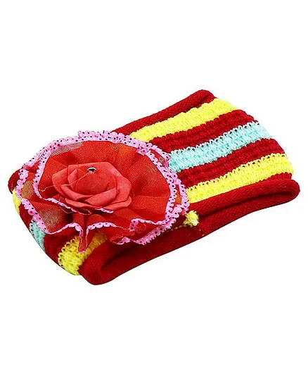 TMW Kids Broad Crochet Flower Headband - Red