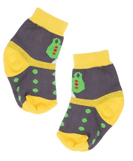 TMW Kids Dotted Pattern Ankle Length Soft Cotton Socks - Yellow