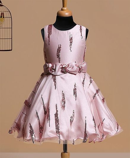 Betty By Tiny Kingdom Sleeveless Embellished Dress - Pink