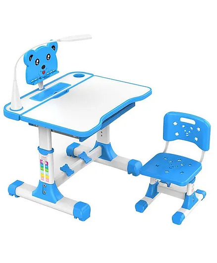 StarAndDaisy Multifunctional Study Table And Chair With Lamp - Blue