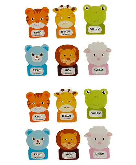 Passion Petals Animal Shaped Erasers Pack of 12 - Multicolor