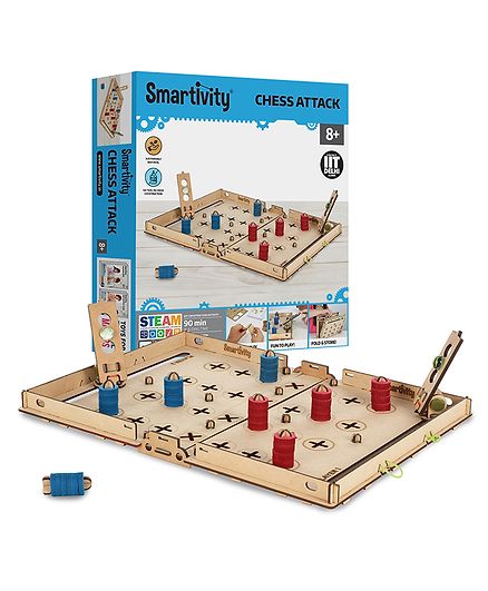 Smartivity Chess Attack DIY Construction Activity Game - Multicolor