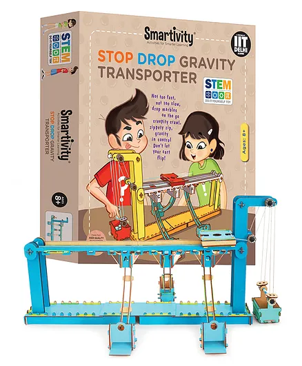 Smartivity Stop Drop Gravity Transporter DIY Construction Activity Game - Multicolor