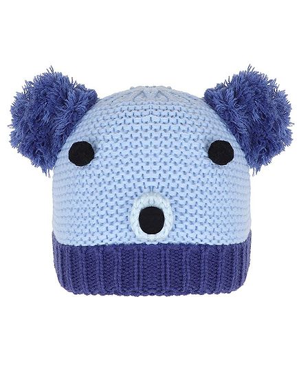 Tiekart Warm Animal Face Design Cap - Circumference 38cm - Blue
