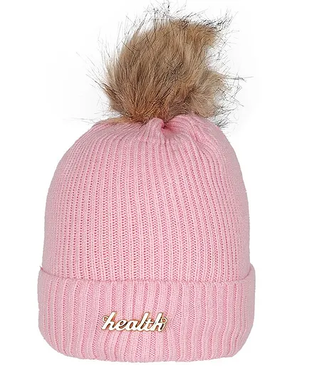 Tiekart Fur Cluster Design Warm Baby Cap - Pink