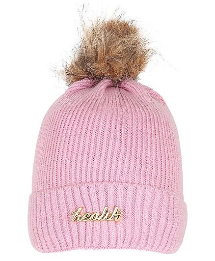 Tiekart Fur Cluster Design Warm Baby Cap - Light Pink