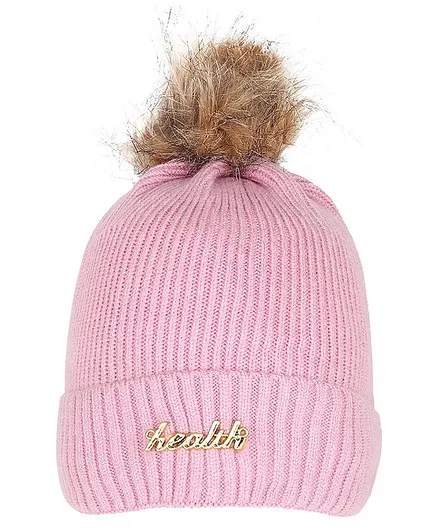 Tiekart Fur Cluster Design Warm Baby Cap - Light Pink