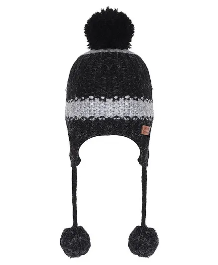 Tiekart Colour Block Pattern Cap - Black