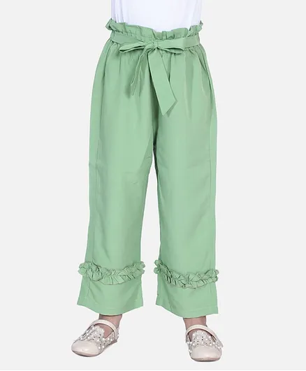 Cutiekins Solid Colour Full Length Palazzo - Light Green