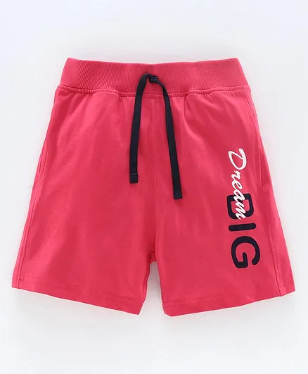 Doreme Shorts Text Print - Pink