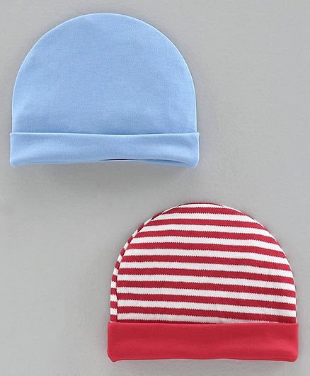 Ben Benny Baby Cap Pack of 2 Blue Red - Diameter 8.5 cm